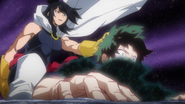 Nana appears within Tomura's mind to help Deku against the latter.