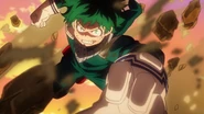 Izuku closing in on Muscular in Season 3's "Odd Future" opening.