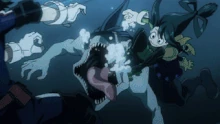 Tsuyu's Quirk in action.
