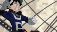 Izuku uses Delaware Smash for the first time.