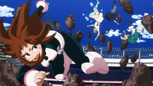 Ochaco restrains students