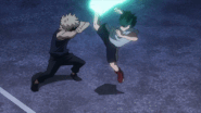 Izuku Midoriya uses Shoot Style against Katsuki Bakugo.gif (1.66 MB) Izuku Midoriya uses Shoot Style against Katsuki Bakugo
