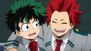 Eijiro thanks Deku for his help.