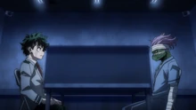 Izuku meets with Spinner to relay Tomura's last words.