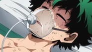 Izuku is sent to the hospital.