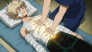 Katsuki is seriously injured.