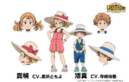 Mahoro and Katsuma colored characters design for the anime.