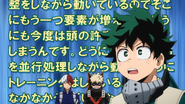 Izuku mutters about his quirk to Endeavor