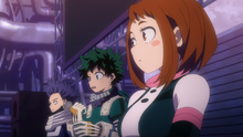 Izuku reveals that Ochaco and Hitoshi saved his life (Anime)