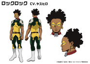 Rock Lock's colored character design for the anime.