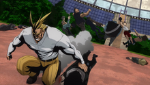 All Might quickly defeating villains