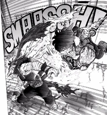 Izuku punches Stain