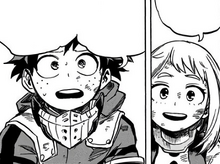 Izuku worries about Ochaco’s injuries