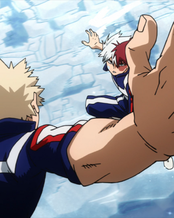 Katsuki Bakugo Vs Shoto Todoroki My Hero Academia Wiki Fandom His primary fighting style is martial arts and he's very accomplished at it, not to mention the very useful addition of a big, muscly extra limb. katsuki bakugo vs shoto todoroki my