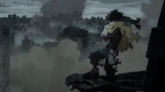 Izuku looking over the damaged city in Season 6's "Ours" opening.