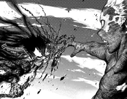 Enraged Izuku attacks Tomura.
