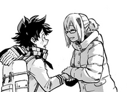 Fuyumi thanks Izuku for being Shoto's friend.