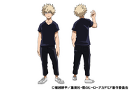 Katsuki's casual outfit colored design for the anime