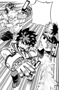 Izuku, Shoto and Katsuki spring into action