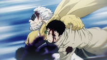 Gran Torino flees with Naomasa and Kurogiri