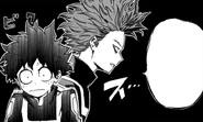 Hitoshi startles Izuku.