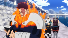 Endeavor checking his messaging app