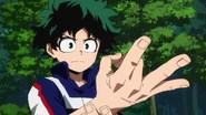 Izuku sees that he needs to train his fingers
