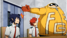 Fat Gum points out Eijiro Kirishima and Tamaki Amajiki