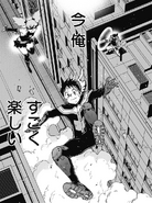 Koichi having fun as a "hero" alongside "his friends".