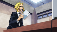 All Might gives Izuku a notebook with all the information he could find.