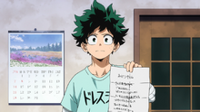 Izuku with Kota's letter