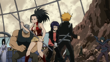 Momo, Denki, and Kyoka vs