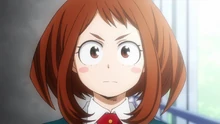 Ochaco's determination to earn money as a Hero so her parents can have easier lives.