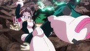 Izuku saves the fake Ochaco.
