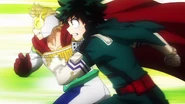 Deku and Lemillion rush over to rescue Eri for real.