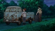 Izuku sees that Rody has "borrowed" a van.