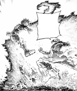 Dabi mocks Shoto as he briefly overpowers him.