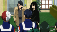 Shota Aizawa introduces Taneo Tokuda to Class 1-A