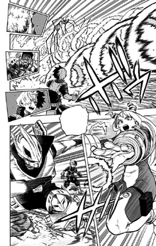 Tenya and Nejire arrive to help the heroes