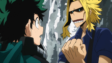 Toshinori advises Izuku on his fighting style