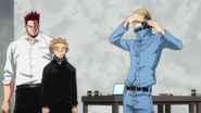 Best Jeanist talks on the cellphone with All Might.