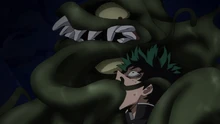 Sludge Villain attacking Izuku