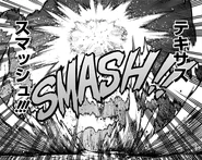 Deku attacks with Texas Smash.