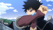 Dabi notices Geten's trump card.