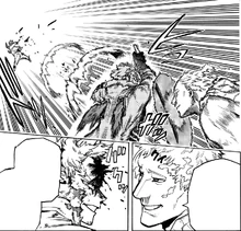 Hawks halts All For One from fleeing.