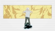 Izuku in the vestige realm with All Might's vestige in in Season 8's "I" ending.
