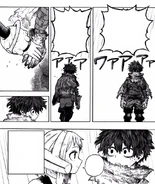 Ochaco grabs Izuku's hand and reassures him it's ok.