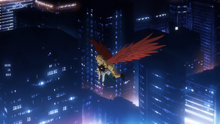 Hawks flies with Fumikage