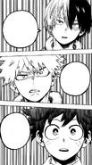 Shoto asks Izuku and Katsuki if they want to intern with him.