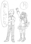 Tsuyu and Eijiro Sketch